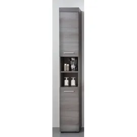 trendteam Runner Hochschrank 30 x 190 x 31 cm Grau Holz