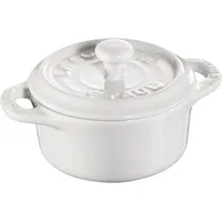 Staub Ceramique Mini Cocotte 10 cm, rund, Weiß, Keramik