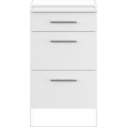 Auszugsunterschrank IMPULS KÜCHEN Schränke Gr. B/H/T: 50 cm x 72,3 cm x 57,6 cm, weiß Küchenunterschrank Unterschränke