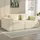 Homcom Couch Polyester 3-Sitzer Beige