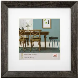 walther + design Fiorito Holz Bilderrahmen 30x30 cm, DUNKELGRAU