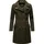 Marikoo Damen Mantel in Wollmantel-Optik langer Trenchcoat mit Reversekragen Nanakoo Dark Green Gr. 5XL - 5XL