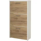 Möbel Kraft Anfo 64 x 119 x 24 cm weiß/eichefarben