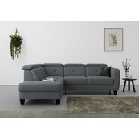sit&more Ecksofa Belluci L-Form, inklusive Federkern, wahlweise mit Bettfunktion und Bettkasten grau