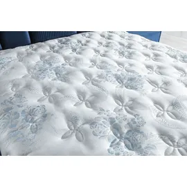 Villa Möbel NOVA Polsterbett 120x200 - Farbe: Blau - Set: Bettkasten-Kopfteil - Blau