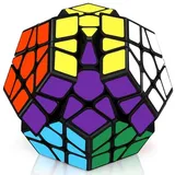 Maomaoyu Zauberwürfel Megaminx 3x3, Dodekaeder Zauberwürfel Speedcube, Zauberwürfel Original Pentagon Magic Cube, Zauberwürfel Puzzle Spielzeug für Jungen, Kinder& Erwachsene (Schwarzer Aufkleber)