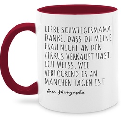 Shirtracer Tasse Beste Schwiegermutter Geschenk Schwiegermama lustig von Schwiegersohn, Keramik, Schwiegermutter rot