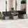 vidaXL Garten-Lounge-Set 9-tlg. grau