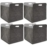 Dune Design Aufbewahrungsbox 33 x 33 x 38 cm 4-tlg. grau