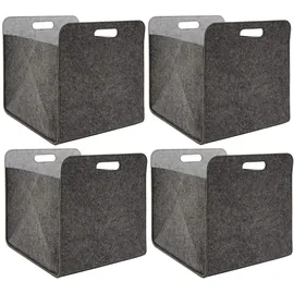Dune Design Aufbewahrungsbox 33 x 33 x 38 cm 4-tlg. grau