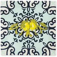 Excelsa Amalfi Set mit 6 Tellern 24x2,5 cm Bunt/Gelb/Blau