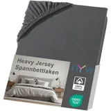 nyvi Spannbettlaken Jersey 120 x 200 - 130 x 200 cm grau