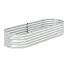 vidaXL Garten-Hochbeet verzinkter Stahl 240 x 80 x 44 cm Silber