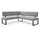 Home Affaire Eckbank HOME AFFAIRE "Mia Küchenbank, Polsterbank, Esszimmerbank, 207x167 cm", hellgrau, schwarz, B:207cm H:61cm T:167cm, Massivholz, Metall, Polyester, Sitzbänke, Eckbank, Moderne Bank und Farben, Sitzplatzanzahl: 5, Frei in Raum stellbar