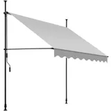 Tectake tectake® Klemmmarkise, mit Handkurbel, höhenverstellbar - 304 cm, einfache Montage