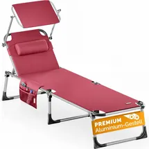 CASARIA Sonnenliege 180 x 60 x 30 cm Rot