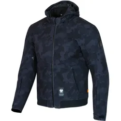 Merlin Torque D3O wasserdichter Motorrad Zip Hoodie, schwarz-mehrfarbig, Größe XL für Männer