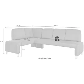 exxpo - sofa fashion Intenso 157 x 91 x 244 cm Struktur langer Schenkel rechts anthrazit