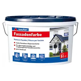 Baufan Fassadenfarbe STANDARD 5 l Weiß lösungsmittelfreie Kunstharz-Dispersion