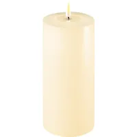 Deluxe Homeart LED Stumpenkerze 10 x 20 cm creme