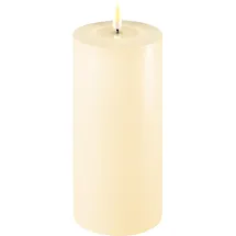 Deluxe Homeart LED Stumpenkerze 10 x 20 cm creme