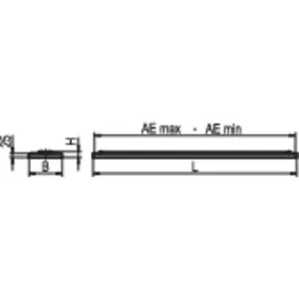 Ridi 0650248SI 1-flg. 20 cm rechteckig Silber