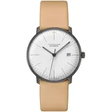 JUNGHANS max Bill Automatikuhr mit Lederband Beige 027/4000.04