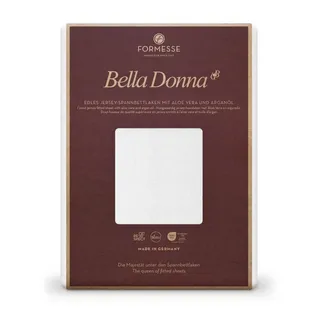 Spannbettlaken Bella Donna Jersey 140 x 190 - 140 x 200 cm weiß