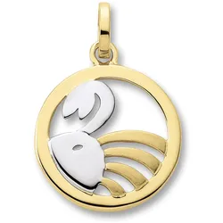 Sternzeichen-Anhänger ONE ELEMENT "Krebs Sternzeichen Anhänger aus 333 Gelbgold", gold, Schmuckanhänger, Damen, Krebs, Gelbgold 333, Damen Gold Schmuck Krebs