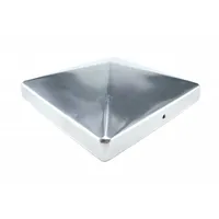 Gartenwelt Riegelsberger Pfostenkappe Pfostenkappe Edelstahl Pyramide Zaunkappe Kappe für Pfosten V2A silberfarben 101 cm