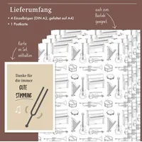 Dabelino Geschenkpapier-Set: Musik/ Instrumente/ Noten