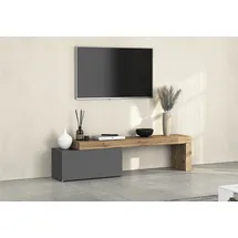 OTTO home Chronos TV-Board Lowboard 220 cm Grau Holzwerkstoff