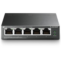 TP-LINK TL-SG1005P 5-Port Gigabit Ethernet (10/100/1000) Schwarz,