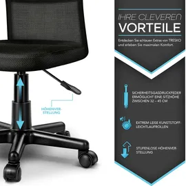 TRESKO Drehstuhl Schwarz