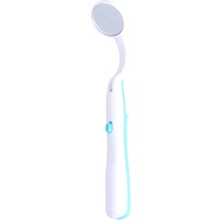 Healifty Dentalspiegel Mit Licht 1Pc – Antibeschlag Dentalspiegel Für Zähne Zahnspiegel Mit LED Licht Mundspiegel Zahnarzt Mundpflege Werkzeug (Blau)