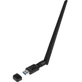 Logilink WL0246 - Wireless LAN 802.11ac USB 3.0 Adapter, 2T2R, mit neigbarer 5dBi Antenne für 2,4 & 5GHz mit WPA2 Verschlüsselung, schwarz