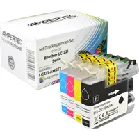 Ampertec 4 Kompatible Tinten ersetzt Brother LC-221 Multipack KCMY