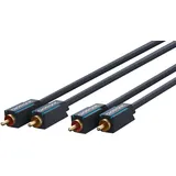 Clicktronic Stereo Audiokabel 2x Cinch-Stecker > 2x Cinch-Stecker 1,0m (70377)