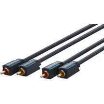 Clicktronic Stereo Audiokabel 2x Cinch-Stecker > 2x Cinch-Stecker 1,0m (70377)