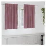 vidaXL Verdunkelungsvorhänge 2 pcs Dunkelrosa 140 x 140 cm