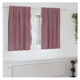 vidaXL Verdunkelungsvorhänge 2 pcs Dunkelrosa 140 x 140 cm