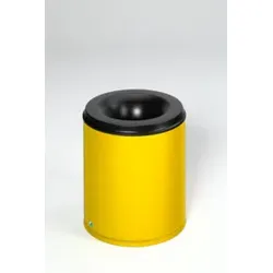 VAR Papierkorb feuersicher Löschkopf gelb 80 l