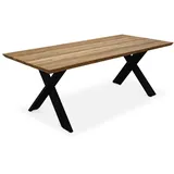 SENS-LINE Hamilton Tisch Aluminium/teak 220x100