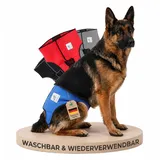NATURE PET Premium Läufigkeitshose für Hündinnen – Hochwertige & Bequeme Hundewindeln für Hündinnen & Rüden – Waschbare Inkontinenz-Hundewindel ohne Einfädeln der Rute – L/Blau