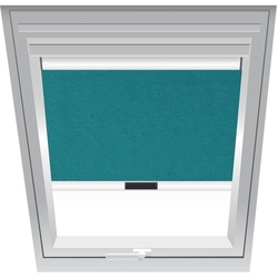 Roto Verdunklungsrollo Petrol 2-V24, 54x112 cm (5/11), Aluminiumschiene,Manuell,R85 SR,Roto