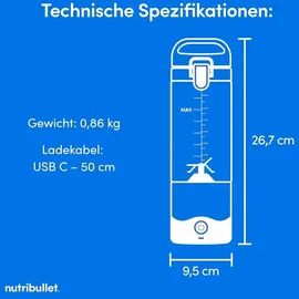 nutribullet Portable NBP003B Standmixer