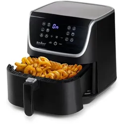 Heißluftfritteuse XXL Airfryer 5,5L 8 Programme Weniger Fett Edelstahl