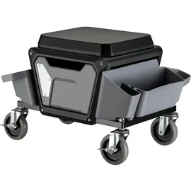 Wiltec Wiltec, Transportwagen, Rollsitz 120kg Werkstatthocker Rollhocker Werkstattstuhl Arbeitshocker