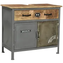 Woodkings Waschbeckenunterschrank Pinetown 71 x 63 x 35 cm Grau
