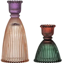 Bloomingville Kerzenhalter Shilo Glas Mehrfarbig